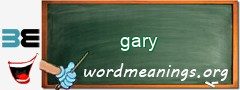 WordMeaning blackboard for gary